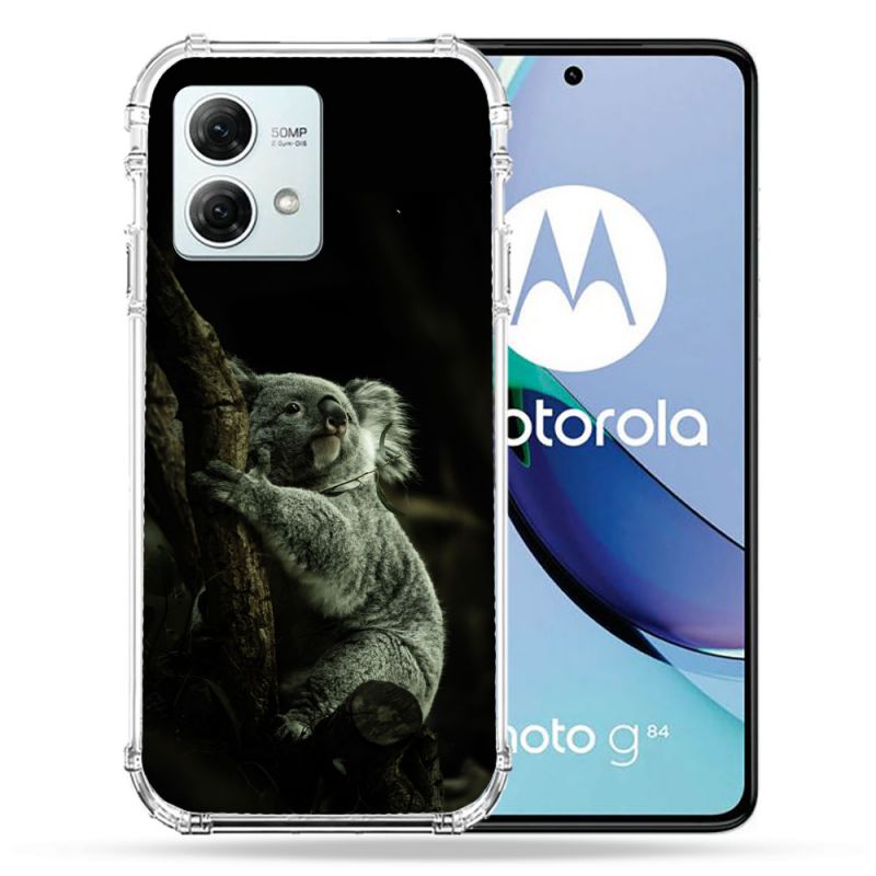 Coque Renforcée Pour Motorola G84 5G Animal Koala Noir
