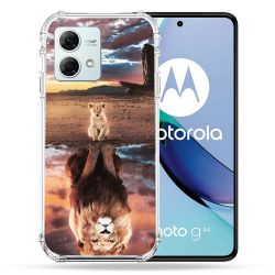 Coque Renforcée Pour Motorola G84 5G Animal Lion Reflet