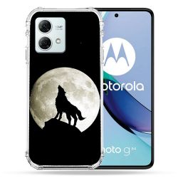 Coque Renforcée Pour Motorola G84 5G Animal Loup Noir