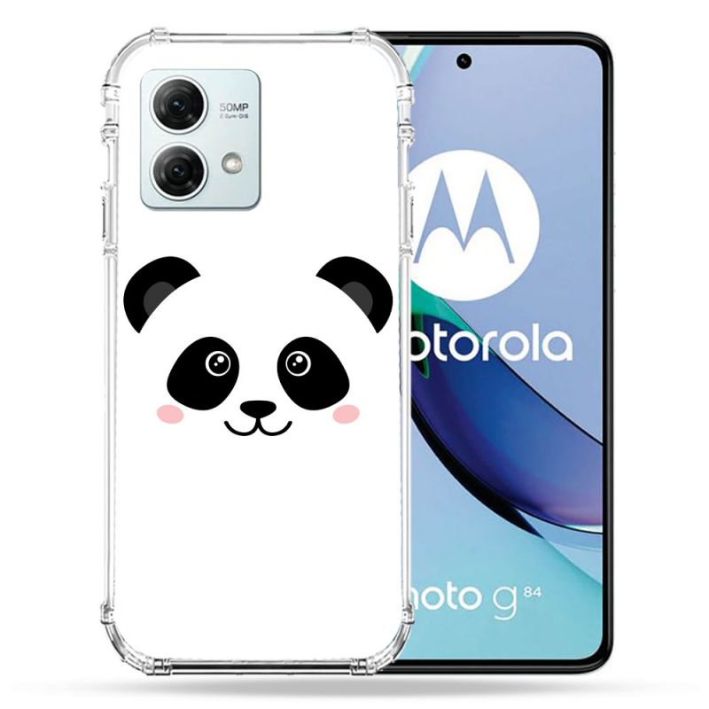 Coque Renforcée Pour Motorola G84 5G Animal Panda Blanc