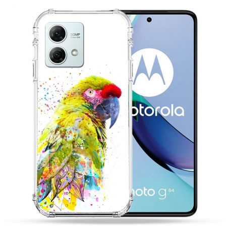 Coque Renforcée Pour Motorola G84 5G Animal Perroquet Jaune