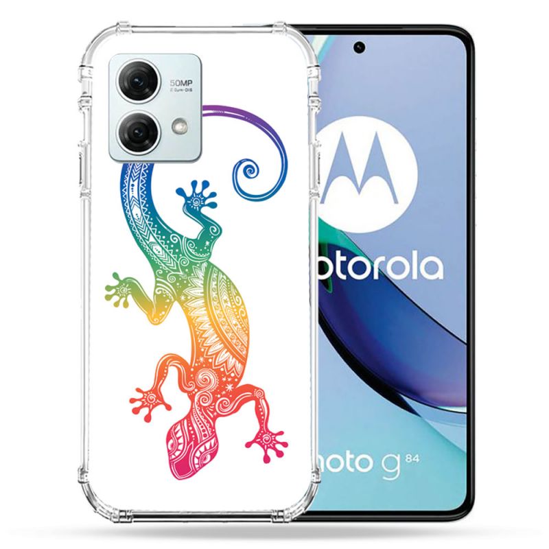 Coque Renforcée Pour Motorola G84 5G Animal Salamandre Color