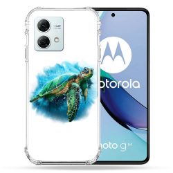 Coque Renforcée Pour Motorola G84 5G Animal Tortue Blanche multicolore