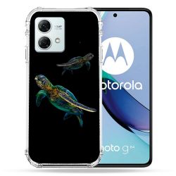 Coque Renforcée Pour Motorola G84 5G Animal Tortue Noire multicolore