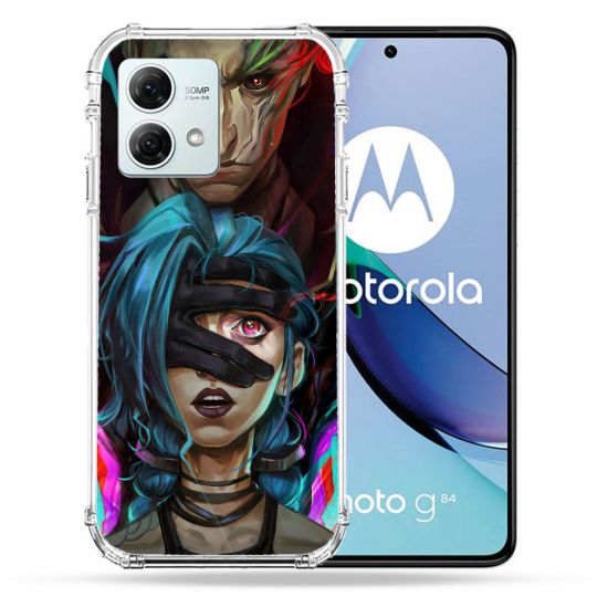 Coque Renforcée Pour Motorola G84 5G Arcane Jynx Bleu