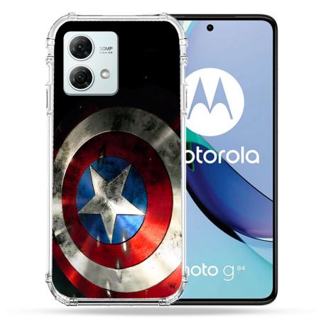 Coque Renforcée Pour Motorola G84 5G Captain America Bouclier