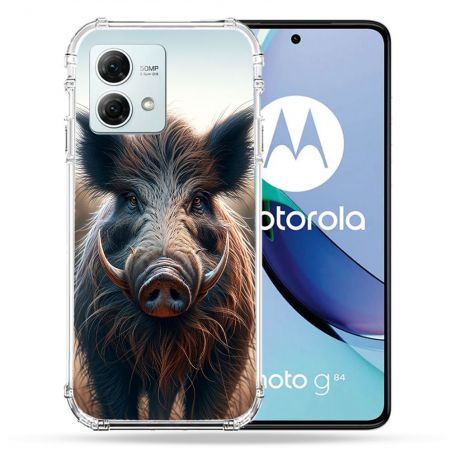 Coque Renforcée Pour Motorola G84 5G Chasse Sanglier Attaque