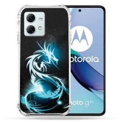 Coque Renforcée Pour Motorola G84 5G Fantastique Dragon Bleu