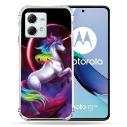 Coque Renforcée Pour Motorola G84 5G Fantastique Licorne Arc en ciel