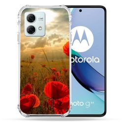 Coque Renforcée Pour Motorola G84 5G Fleur Coquelicot