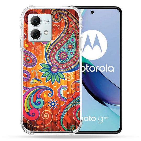 Coque Renforcée Pour Motorola G84 5G Fleur Psychedelic