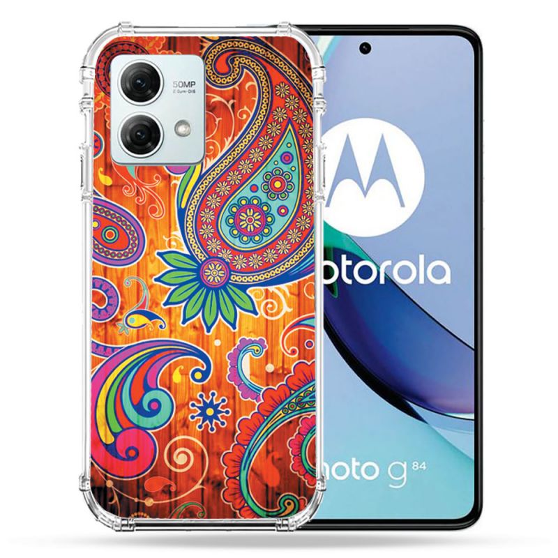 Coque Renforcée Pour Motorola G84 5G Fleur Psychedelic