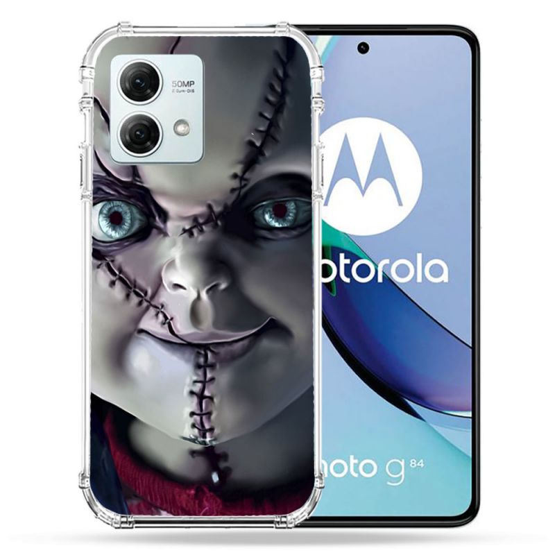 Coque Renforcée Pour Motorola G84 5G Horreur Chucky Cicatrice