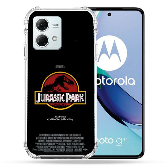 Coque Renforcée Pour Motorola G84 5G Jurassik Park Affiche