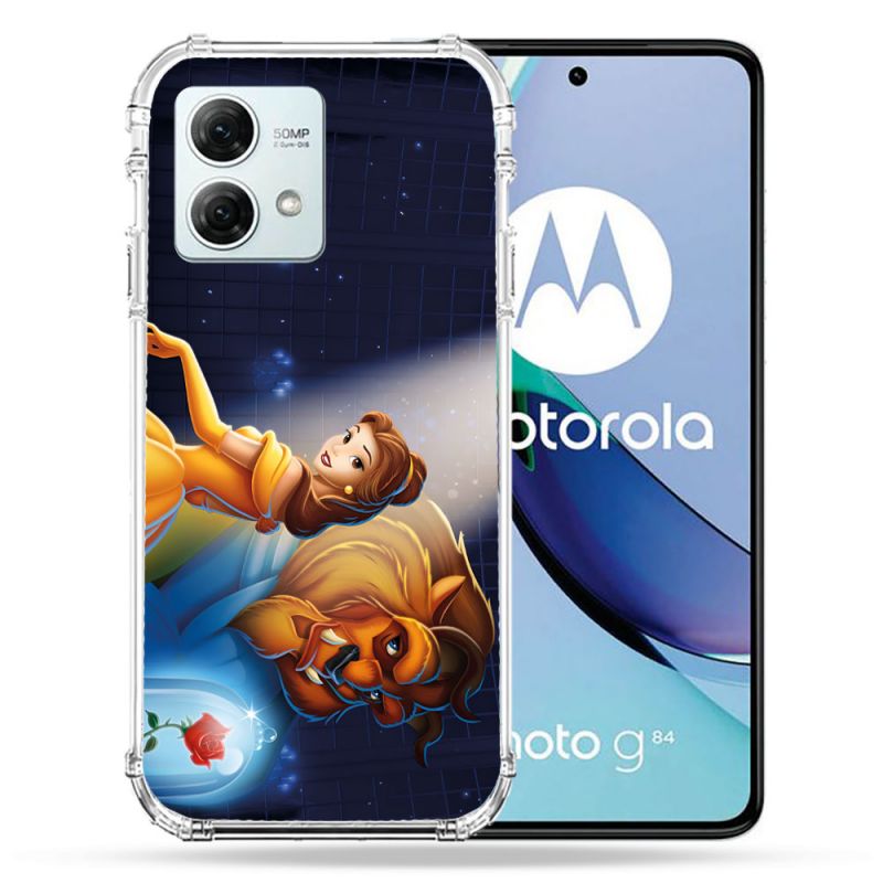 Coque Renforcée Pour Motorola G84 5G La Belle et La Bête
