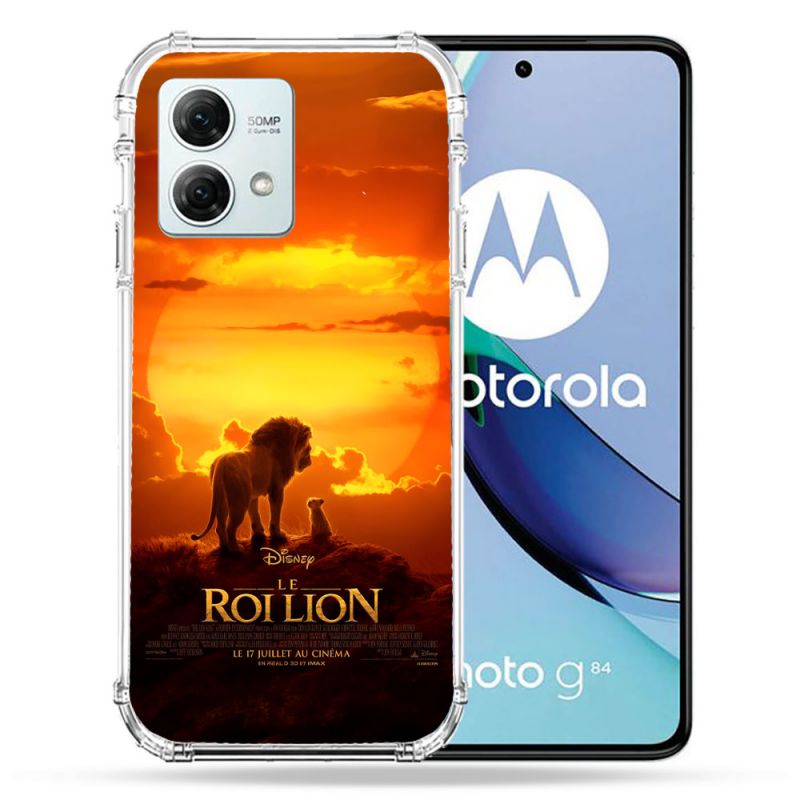 Coque Renforcée Pour Motorola G84 5G Le Roi Lion Affiche