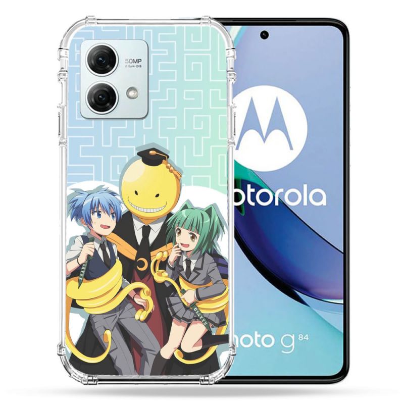 Coque Renforcée Pour Motorola G84 5G Manga Assassination Classroom Kuro Trio