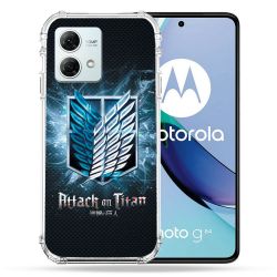 Coque Renforcée Pour Motorola G84 5G Manga Attaque Titans Noir