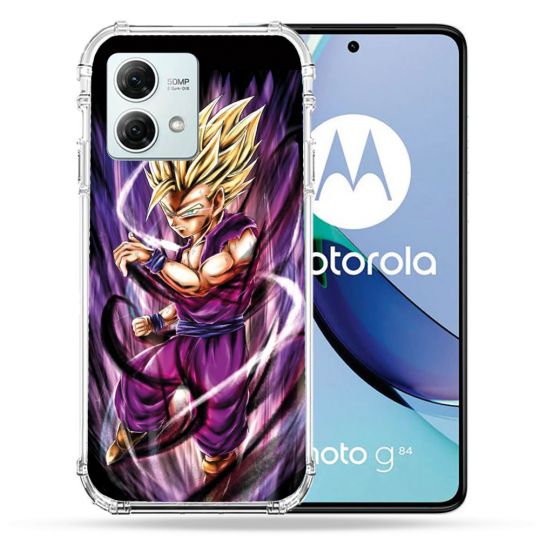 Coque Renforcée Pour Motorola G84 5G Manga Dragon Ball Sangohan Violet