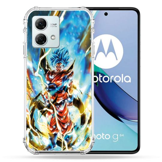 Coque Renforcée Pour Motorola G84 5G Manga Dragon Ball Sangoku Blanc