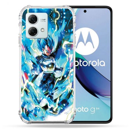 Coque Renforcée Pour Motorola G84 5G Manga Dragon Ball Vegeta Bleu