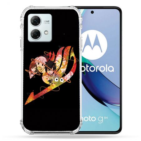 Coque Renforcée Pour Motorola G84 5G Manga Fairy Tail Logo Noir