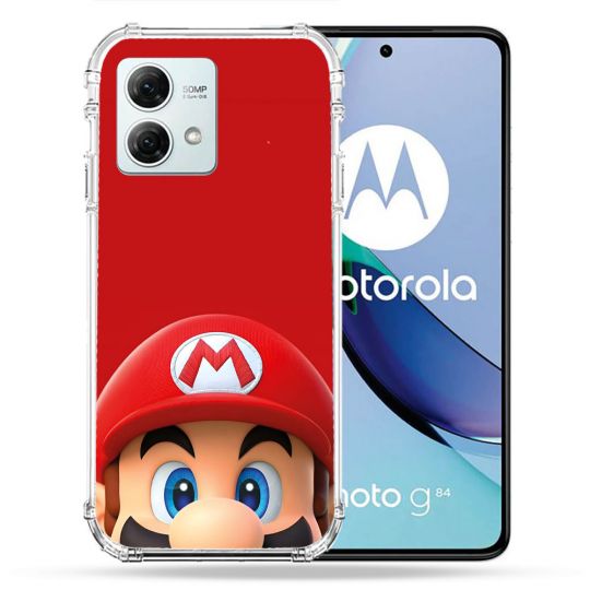 Coque Renforcée Pour Motorola G84 5G Mario Rouge