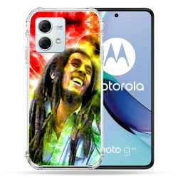 Coque Renforcée Pour Motorola G84 5G Musique Bob Marley Color