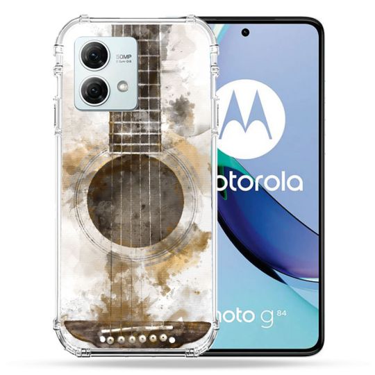 Coque Renforcée Pour Motorola G84 5G Musique Guitare Tag