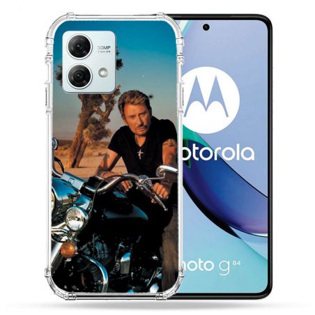 Coque Renforcée Pour Motorola G84 5G Musique Johnny Hallyday Moto