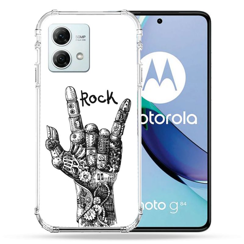 Coque Renforcée Pour Motorola G84 5G Musique Rock Main