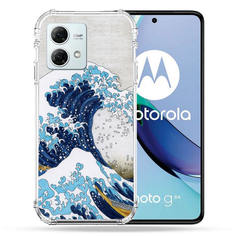 Coque Renforcée Pour Motorola G84 5G Peinture La Grande Vague