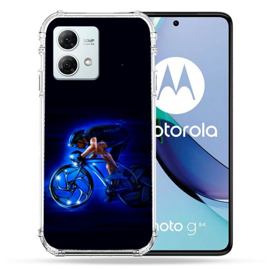 Coque Renforcée Pour Motorola G84 5G Sport Cyclisme Bleu