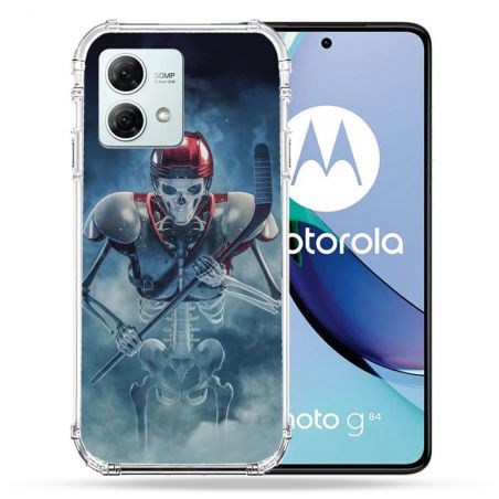 Coque Renforcée Pour Motorola G84 5G Sport Hockey Squelette