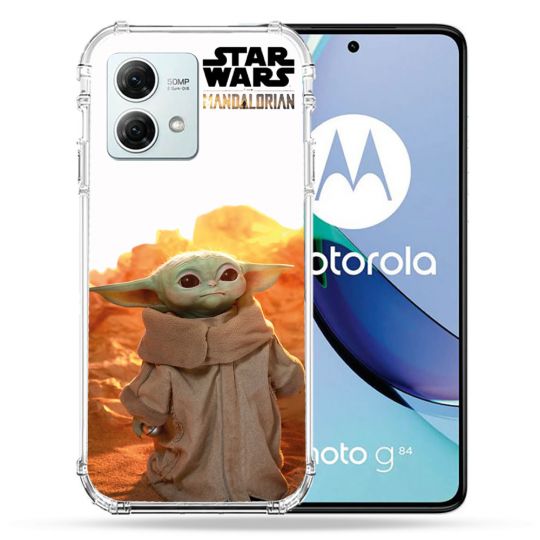 Coque Renforcée Pour Motorola G84 5G Star Wars - Yoda bebe soleil