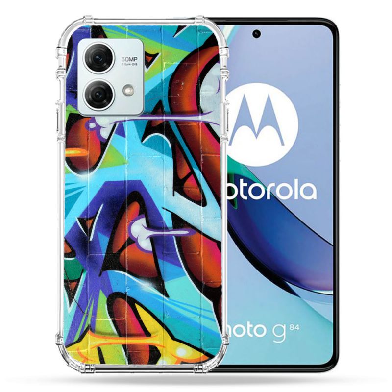 Coque Renforcée Pour Motorola G84 5G Street Art Graf Color