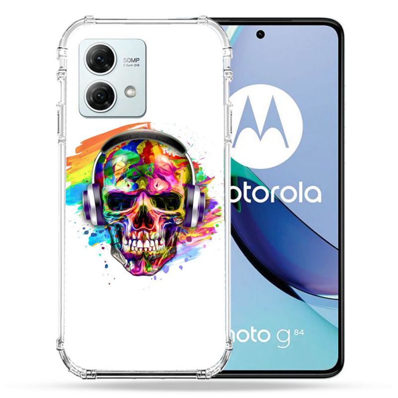 Coque Renforcée Pour Motorola G84 5G Tete de Mort Tag