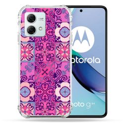 Coque Renforcée Pour Motorola G84 5G Texture Carreau Ciment Violet