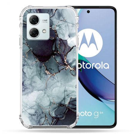 Coque Renforcée Pour Motorola G84 5G Texture Marbre Gris