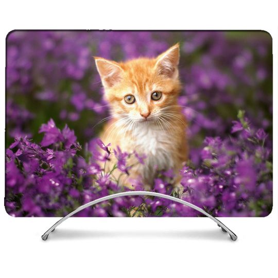 Coque Intégrale Pour MacBook Air M2 M3 13.6 Animal Chat Violet