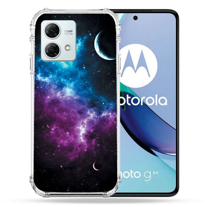 Coque Renforcée Pour Motorola G84 5G Univers Bleu Violet