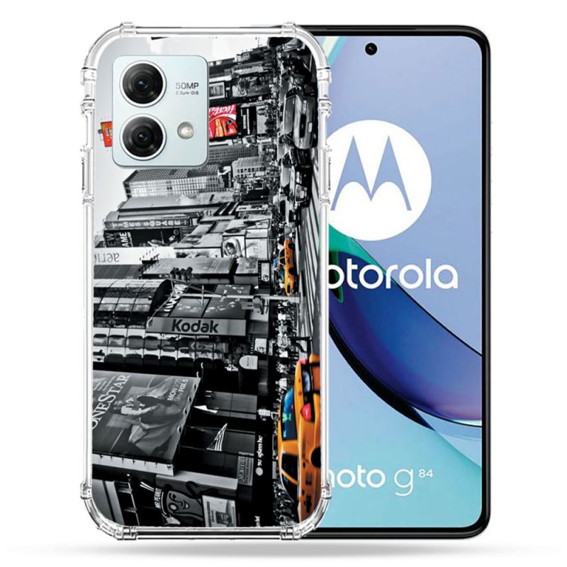 Coque Renforcée Pour Motorola G84 5G Voyage Amerique USA New York Taxi