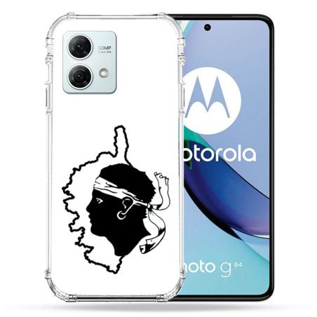 Coque Renforcée Pour Motorola G84 5G Voyage Corse Blanc