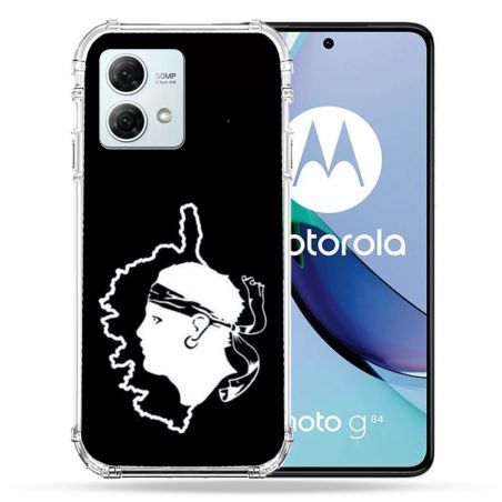 Coque Renforcée Pour Motorola G84 5G Voyage Corse Noir