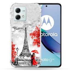 Coque Renforcée Pour Motorola G84 5G Voyage France Paris Rouge