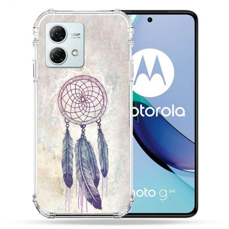 Coque Renforcée Pour Motorola G84 5G Zen Attrape Reve Blanc