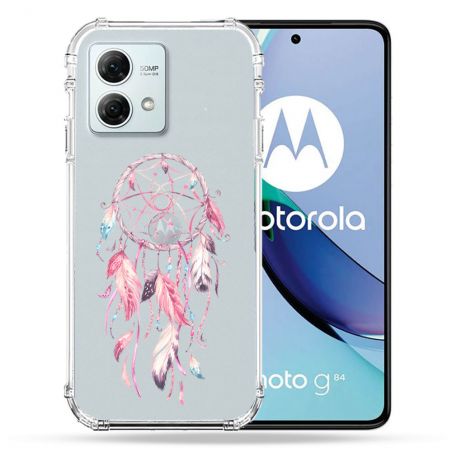 Coque Transparente Pour Motorola G84 5G Attrape Reve Rose