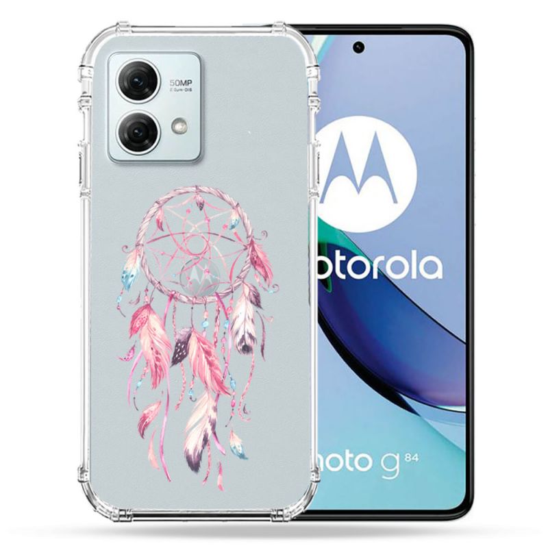 Coque Transparente Pour Motorola G84 5G Attrape Reve Rose