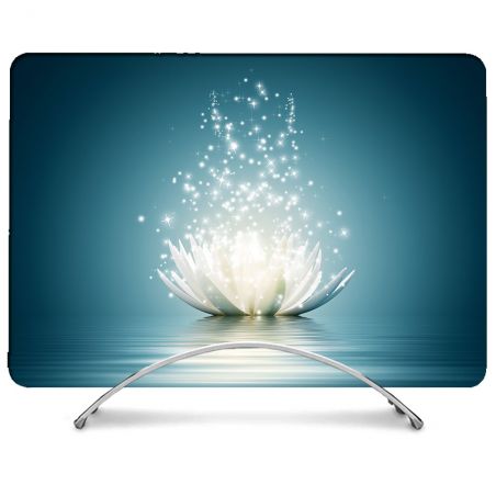 Coque Intégrale Pour MacBook Air M2 M3 13.6 Fleur Lotus Blanc