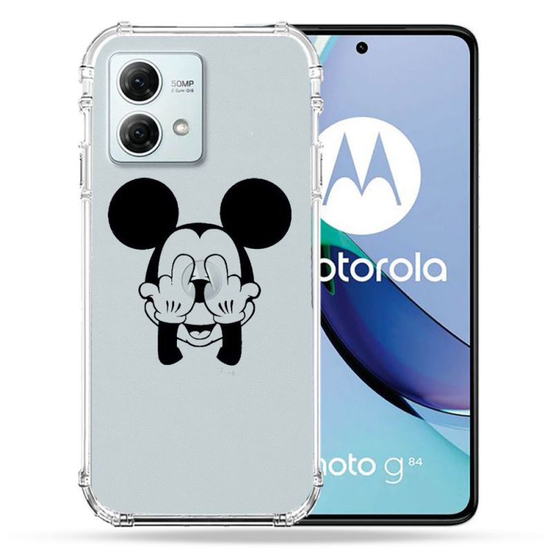 Coque Transparente Pour Motorola G84 5G Mickey doigt